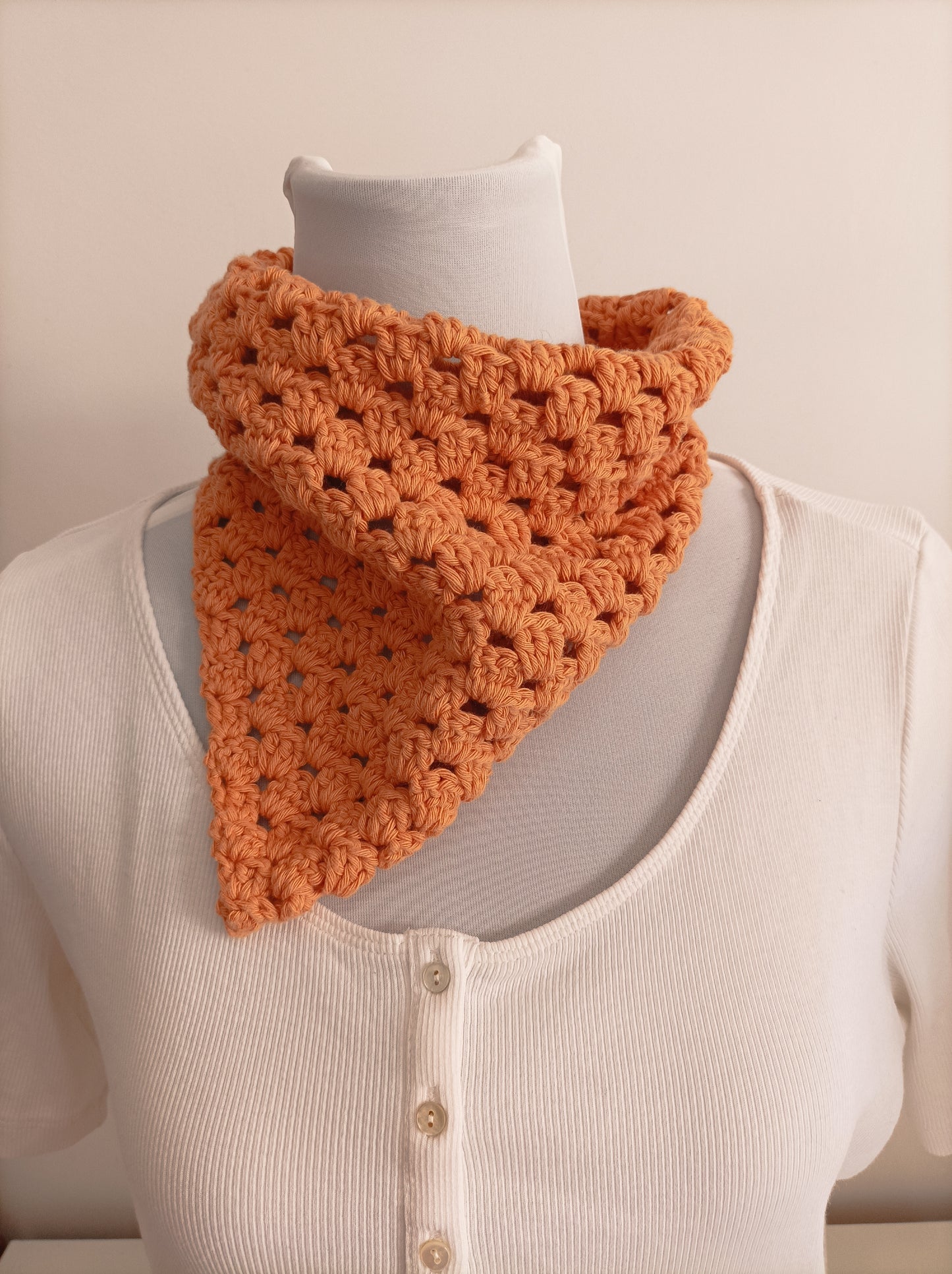 Bandana para o pescoço (Tangerina) - Pronto para envio