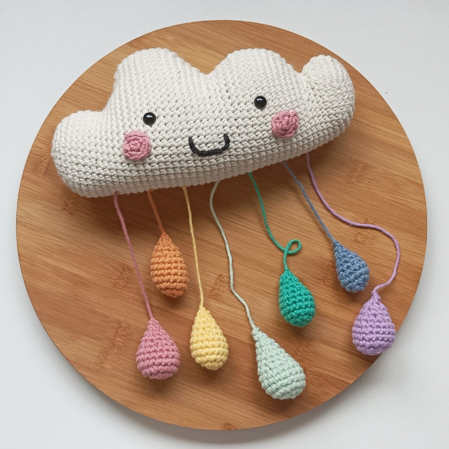 Amigurumi Núvem - Decoração de Parede - Disponível por encomenda