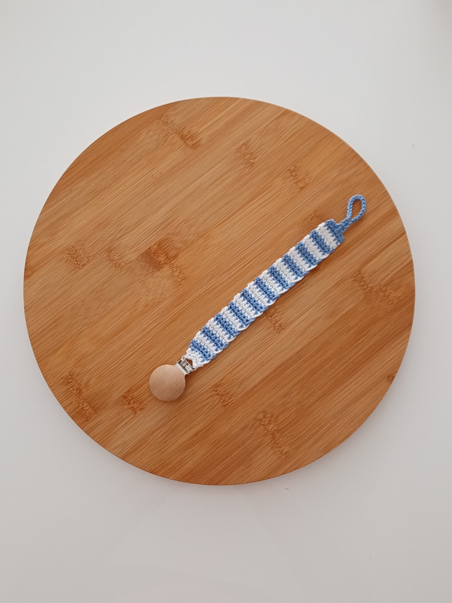 prendedor de chupeta (azul + branco)