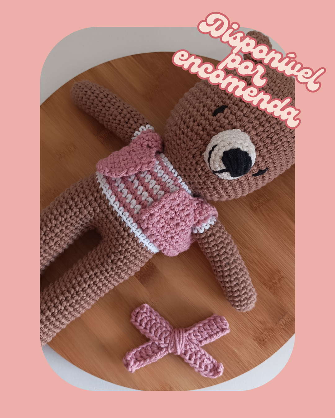 Amigurumi - Urso Rosa