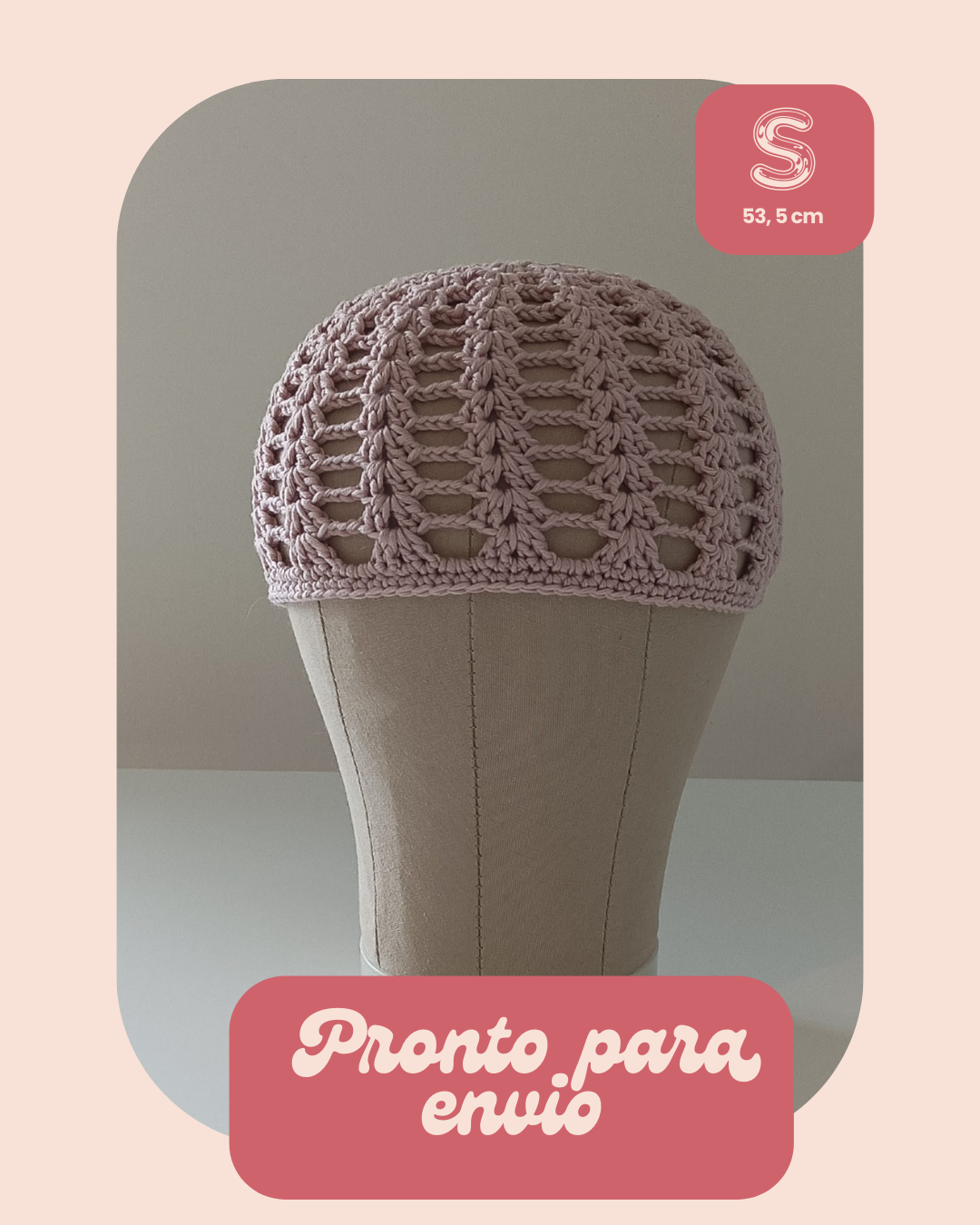 Touca Camélia - Rosa Areia - S